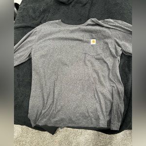 Carhartt grey relaxed fit long sleeve graphic back